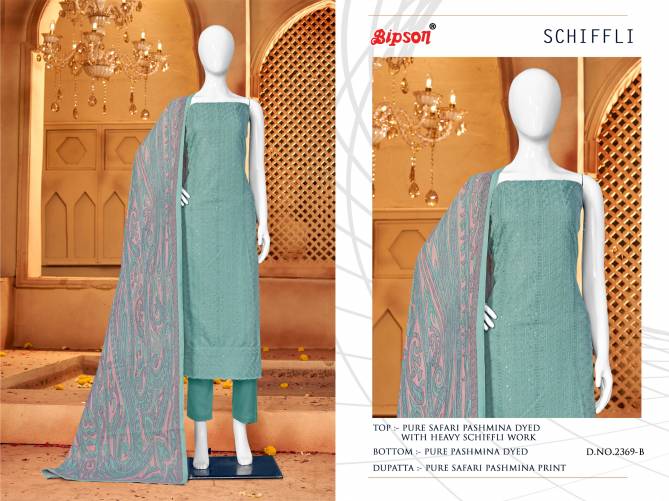Bipson Schiffli 2369 Pashmina Dress Material Catalog
